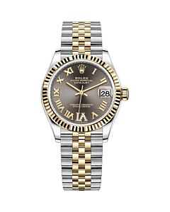 Women's Datejust 31 Stainless Steel & 18k Yellow Gold Grey Dial Watch