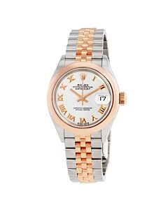 Women's Datejust Stainless Steel & Rose Gold Jubilee White Dial Watch