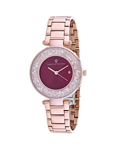 Women's Dazzle Stainless Steel Red Dial Watch