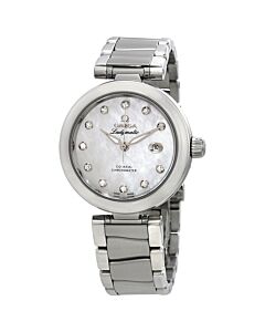 Women's De Ville Stainless Steel White Mother of Pearl Dial