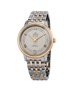 Women's De Ville Stainless Steel and 18k Red Gold Silver-tone Dial