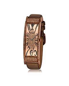 Women's Deco Estate Leather Gold-tone Dial Watch