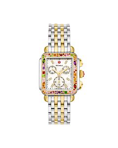 Women's Deco Soiree Chronograph Stainless Steel Mother of Pearl Dial Watch