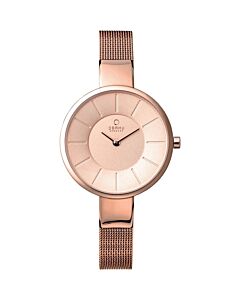 Women's Denmark Stainless Steel Rose Gold-tone Dial Watch