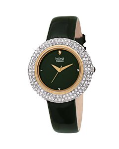 Women's Patent Leather Green Dial