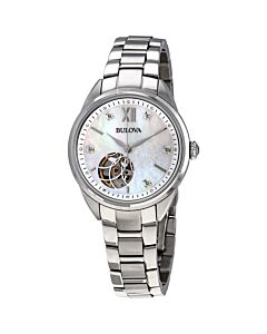 Womens-Diamond-Stainless-Steel-Silver-Dial
