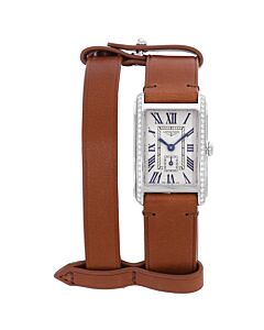 Women's Dolcevita Leather Silver Dial Watch