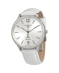 Women's DS Dream Precidrive Leather Silver Dial Watch