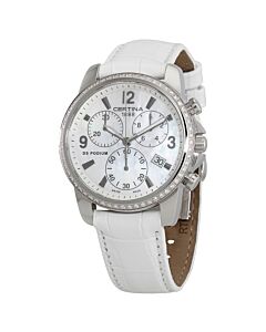 Womens-DS-Podium-Chronograph-Leather-Mother-of-Pearl-Dial-Watch