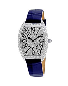 Women's Elegant Leather Silver Dial Watch