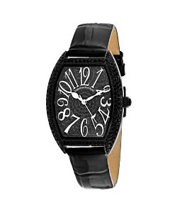 Women's Elegant Stainless Steel Black Dial Watch