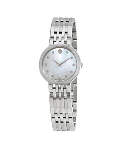 Women's Esperanza Stainless Steel White Mother of Pearl Dial Watch