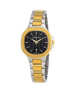Women's Evasion Stainless Steel Bico Yellow Gold Plated Black Dial