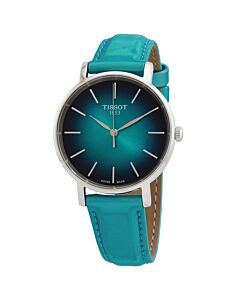 Women's Everytime Lady Synthetic Graded Turquoise-Black Dial Watch