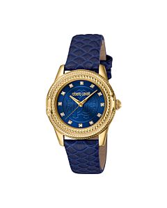 Women's Fashion Watch Leather Blue Dial Watch