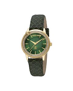 Women's Fashion Watch Leather Green Dial Watch