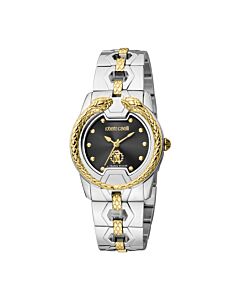 Women's Fashion Watch Stainless Steel Black Dial Watch