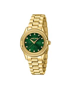 Women's Fashion Watch Stainless Steel Green Dial Watch