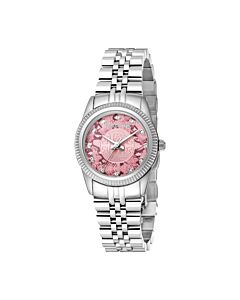 Women's Fashion Watch Stainless Steel Pink Dial Watch
