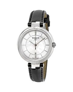 Women's Flamingo Leather White Mother of Pearl Dial Watch