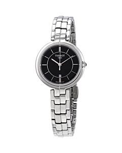 Women's Flamingo Stainless Steel Black Dial Watch