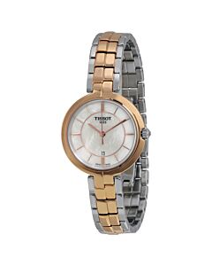 Women's Flamingo Two-tone (Silver and Rose Gold-tone) Stainless Ste Mother of Pearl Dial