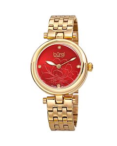 Women's Stainless Steel Red Dial