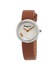 Women's Forever Leather Silver Dial Watch