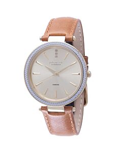 Women's Fredericia Leather Gold-tone Dial Watch