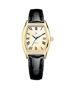 Women's Gemma Leather Gold-tone Dial Watch