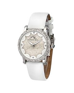 Women's Genevieve Leather White Dial Watch