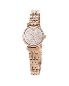 Women's Gianni T-Bar Stainless Steel White (Crystal Pave) Dial Watch