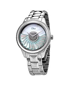 Women's Grand Bal Stainless Steel Mother of Pearl (Diamond-set) (Blue Hems) Dial Watch