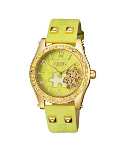 Women's Gravesend Leather Lime Green Dial Watch