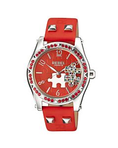 Women's Gravesend Leather Red Dial Watch