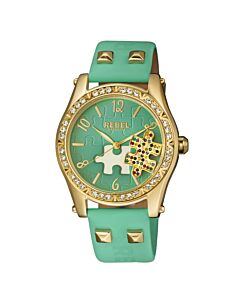 Women's Gravesend Leather Teal Dial Watch