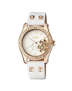 Women's Gravesend Leather White Dial Watch