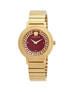 Women's Greca Chic Stainless Steel Red Dial Watch