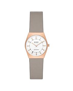 Women's Grenen Lille Solar Powered Leather White Dial Watch