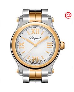 Women's Happy Sport Stainless Steel and 18kt Rose Gold Silver-tone Dial Watch