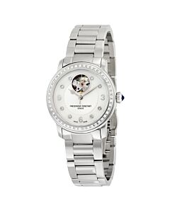 Women's Heart Beat Stainless Steel Mother of Pearl (Heart Beat) Dial Watch