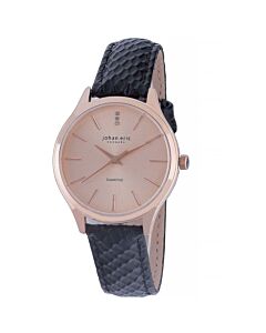 Women's Herlev Leather Rose Gold-tone Dial Watch