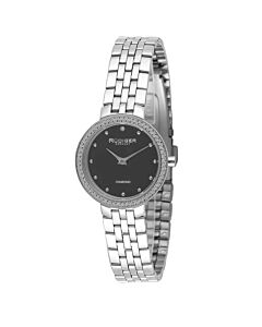 Women's Hesse Stainless Steel Black Dial Watch