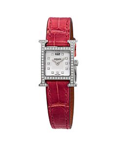 Women's Heure H Leather Mother of Pearl Dial Watch