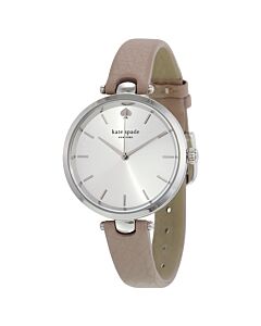Women's Holland Grey Leather Silver Dial