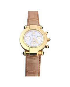 Women's Imperiale Chronograph Alligator White Dial Watch