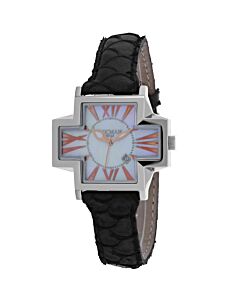 Women's Italy Plus Leather Mother of Pearl Dial Watch