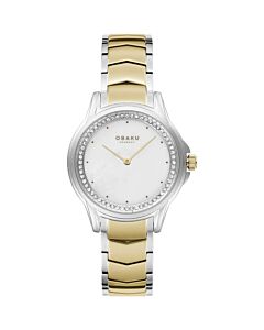 Women's Jasmin Stainless Steel Mother of Pearl Dial Watch