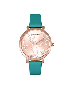 Women's Key West Genuine Leather Rose Gold-tone Dial