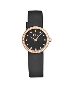 Women's La D De Dior Satin Black Dial Watch